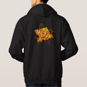 Rose des blühenden Feuers Hoodie