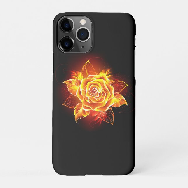 Rose des blühenden Feuers iPhone Hülle (Rückseite)