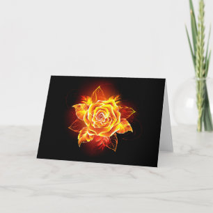 Rose des blühenden Feuers Karte