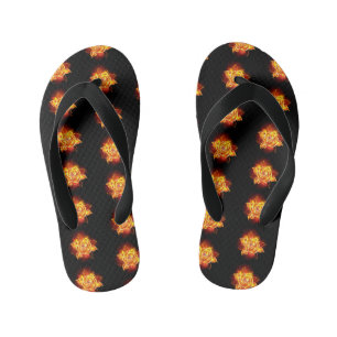 Rose des blühenden Feuers Kinderbadesandalen