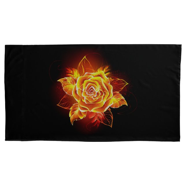 Rose des blühenden Feuers Kissenbezug (Vorderseite)