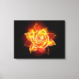 Rose des blühenden Feuers Leinwanddruck