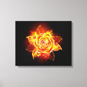 Rose des blühenden Feuers Leinwanddruck