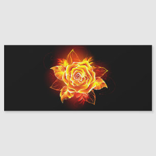 Rose des blühenden Feuers Magnetkarte