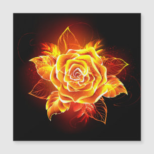 Rose des blühenden Feuers Magnetkarte