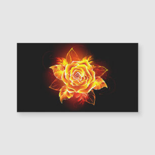 Rose des blühenden Feuers Magnetkarte