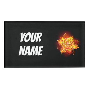 Rose des blühenden Feuers Namenschild