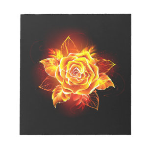 Rose des blühenden Feuers Notizblock