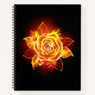 Rose des blühenden Feuers Notizbuch