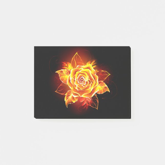 Rose des blühenden Feuers Post-it Klebezettel (Vorderseite)
