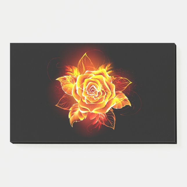 Rose des blühenden Feuers Post-it Klebezettel (Vorderseite)