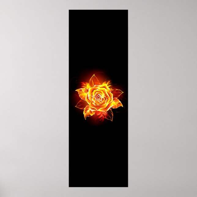 Rose des blühenden Feuers Poster (Vorne)