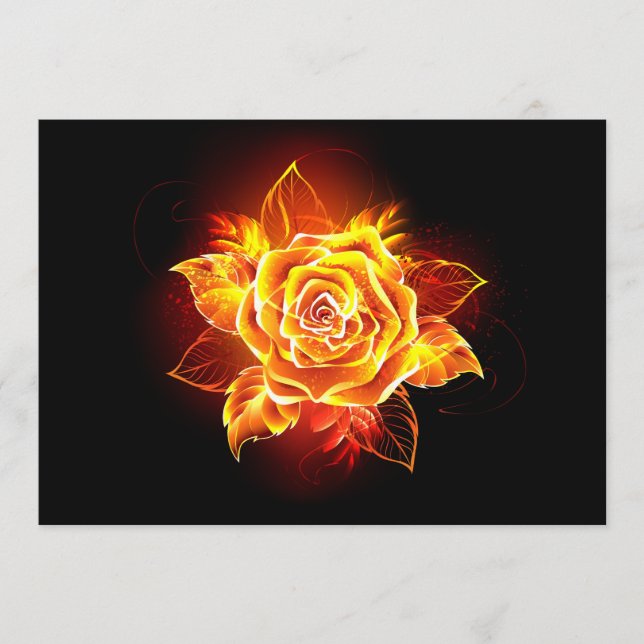 Rose des blühenden Feuers Programm (Vorderseite)