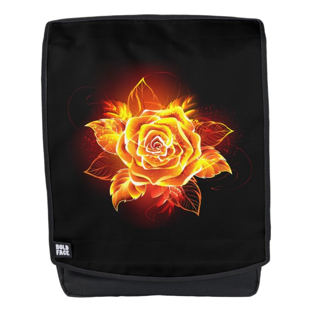 Rose des blühenden Feuers Rucksack (Vorderseite)