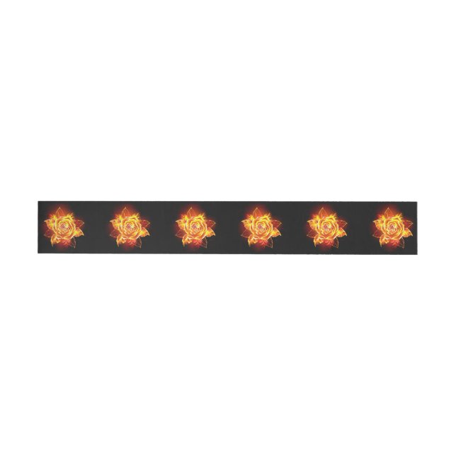 Rose des blühenden Feuers Rundum-Adressaufkleber (Person)