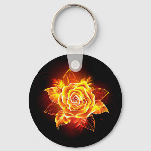 Rose des blühenden Feuers Schlüsselanhänger