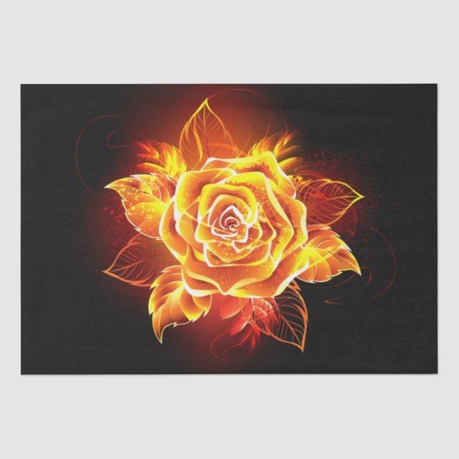 Rose des blühenden Feuers Seidenpapier (Vorderseite)