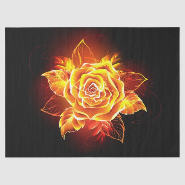 Rose des blühenden Feuers Seidenpapier (Vorderseite)