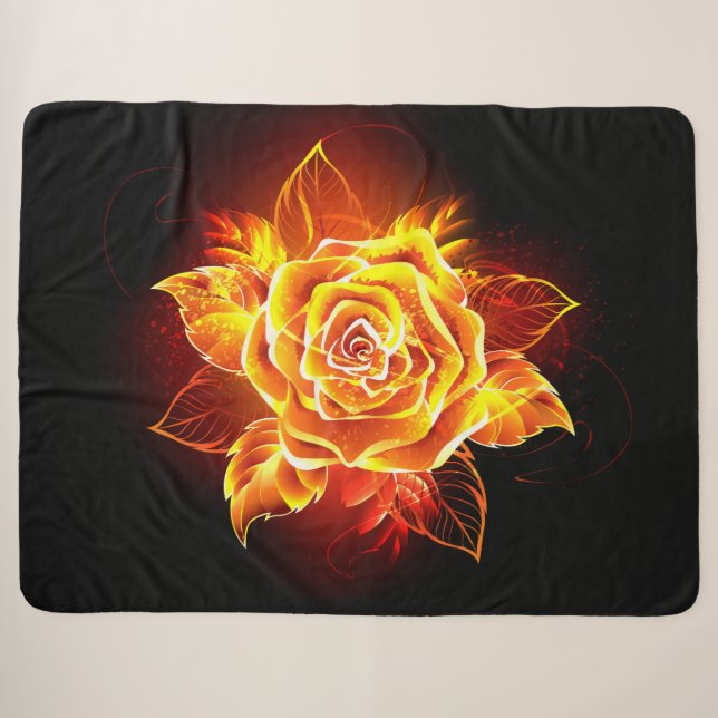 Rose des blühenden Feuers Sherpadecke (Vorderseite (Horizontal))