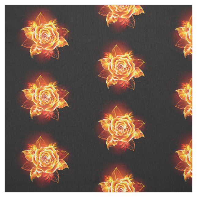 Rose des blühenden Feuers Stoff (Muster)