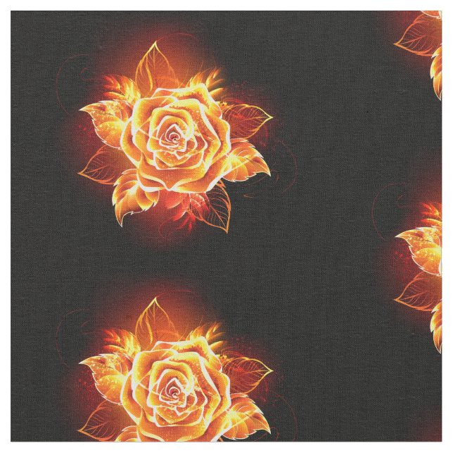 Rose des blühenden Feuers Stoff (Nahaufnahme)