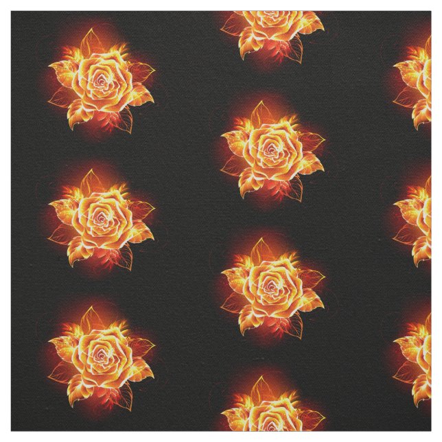 Rose des blühenden Feuers Stoff (Muster)
