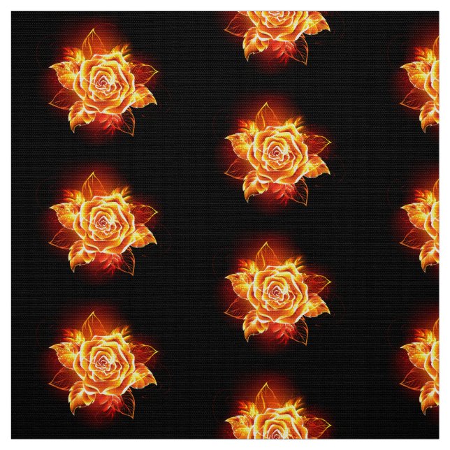Rose des blühenden Feuers Stoff (Muster)