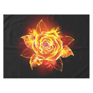Rose des blühenden Feuers Tischdecke