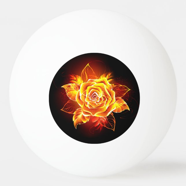 Rose des blühenden Feuers Tischtennisball (Vorderseite)