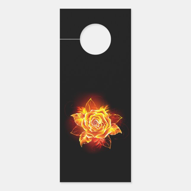 Rose des blühenden Feuers Türanhänger (Vorderseite)