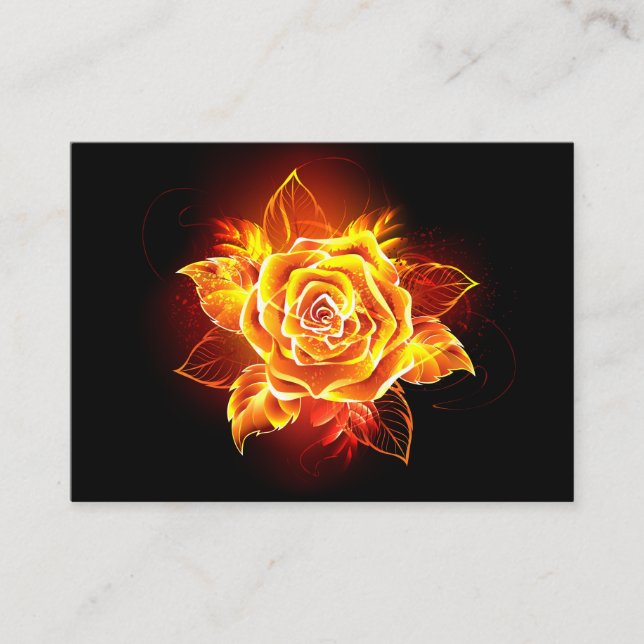 Rose des blühenden Feuers Visitenkarte (Vorderseite)