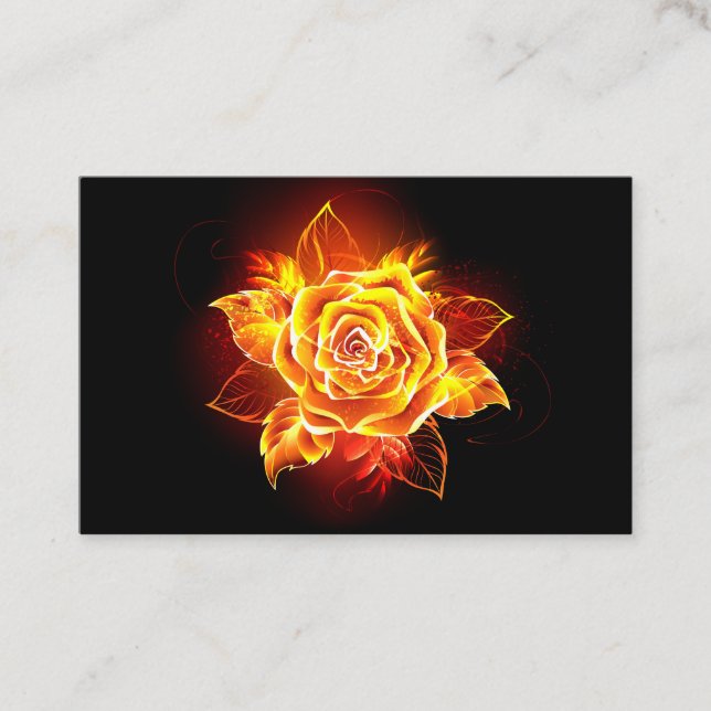 Rose des blühenden Feuers Visitenkarte (Vorderseite)