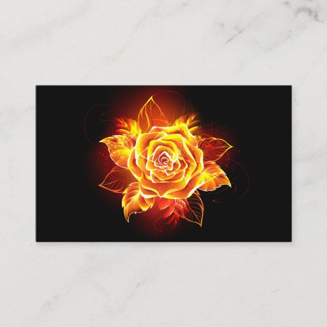 Rose des blühenden Feuers Visitenkarte (Vorderseite)
