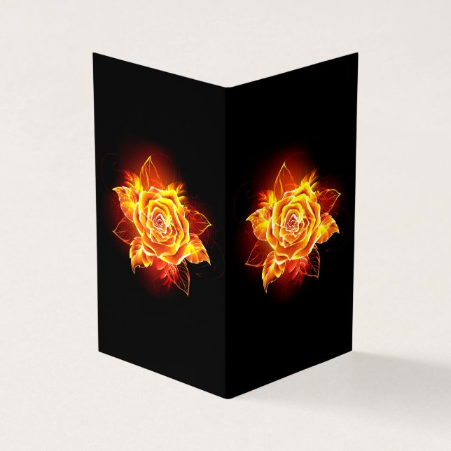 Rose des blühenden Feuers Visitenkarten (Vorderseite)