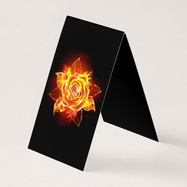 Rose des blühenden Feuers Visitenkarten (Rückseite)