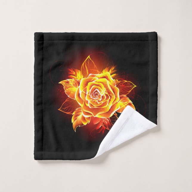 Rose des blühenden Feuers Waschlappen (Waschlappen)