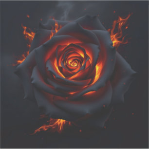 Rose des Feuers  Aufkleber