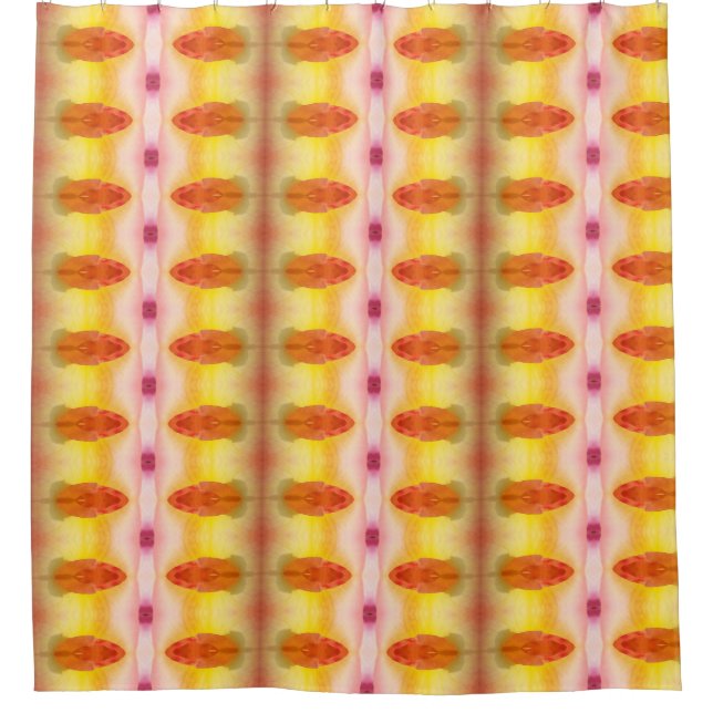 Rose des Friedens Ikat 5 Duschvorhang (Vorderseite)