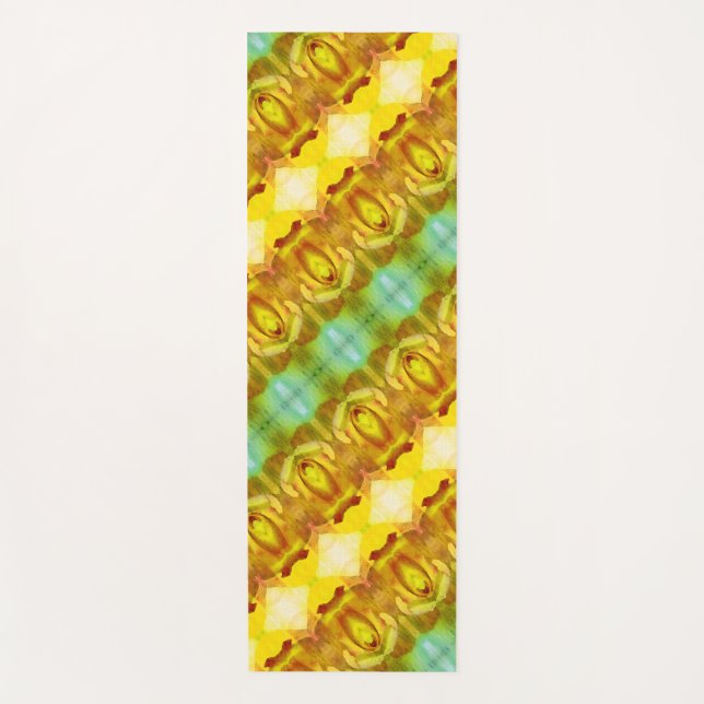 Rose des Friedens Ikat 6 Yogamatte (Vorderseite)