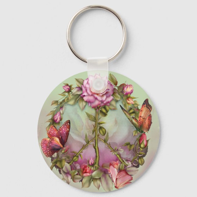 Rose des Friedens Schlüsselanhänger (Vorderseite)