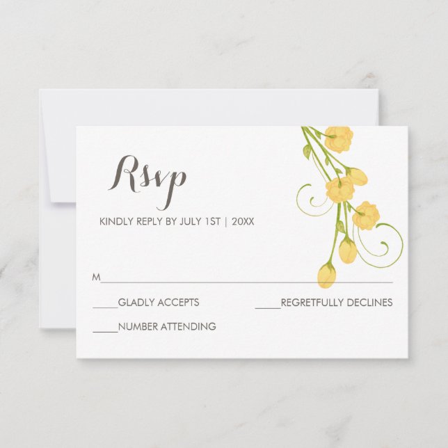 Rose des Gelben Gartens - RSVP-Karte RSVP Karte (Vorderseite)