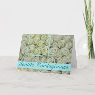 Rose des italienischen Beileids - sentite condogli Karte