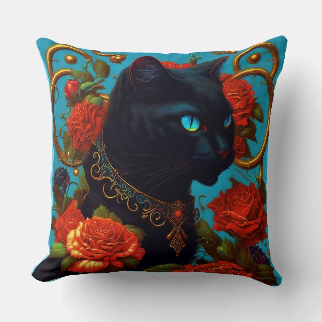 Rose des Katzenwirbelkissens Kissen (Vorderseite)