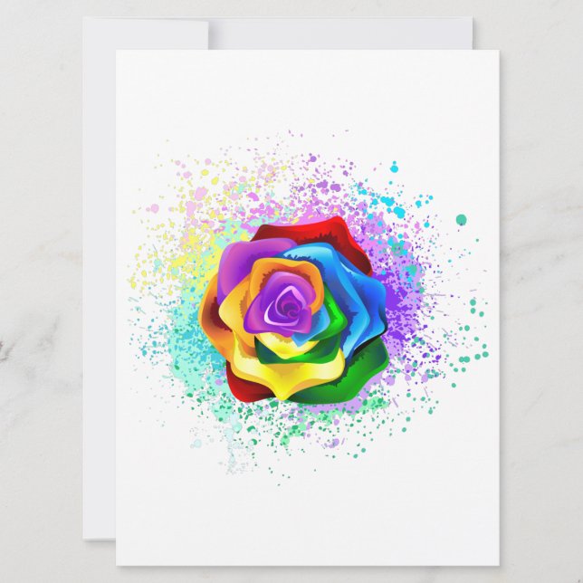 Rose des Regenbogens (Vorderseite)