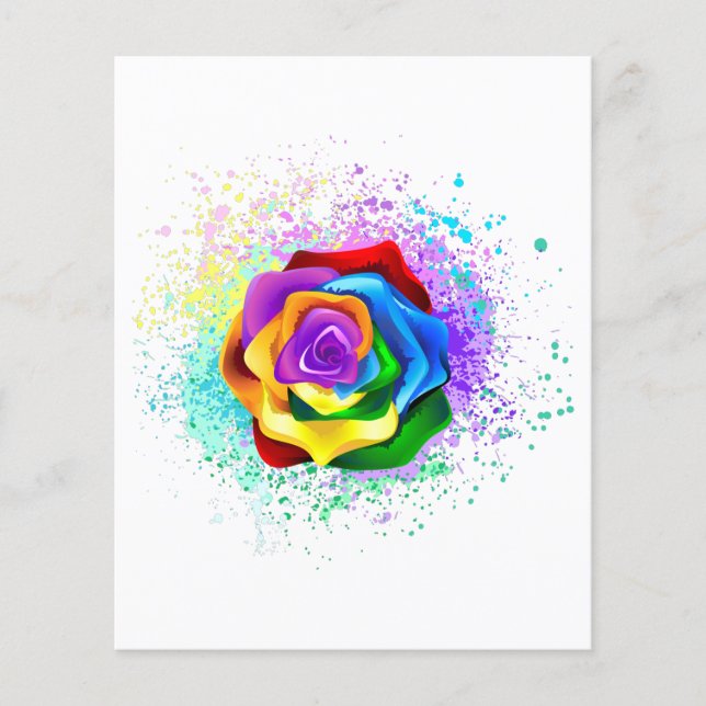 Rose des Regenbogens (Vorderseite)