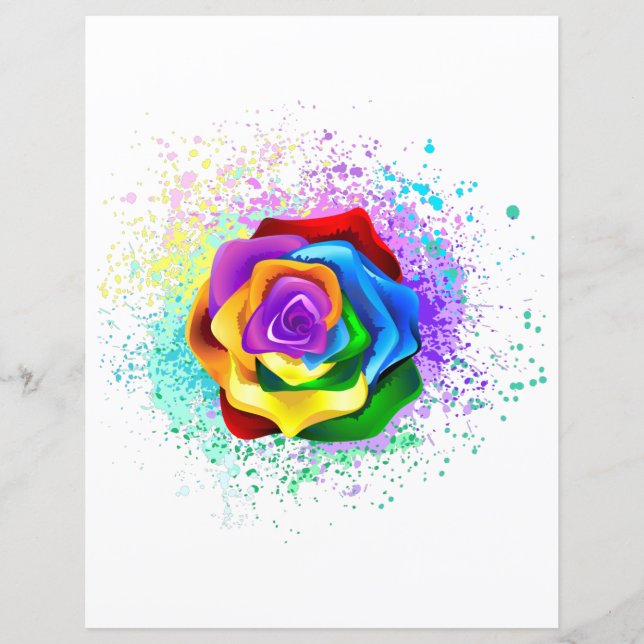 Rose des Regenbogens (Vorderseite)