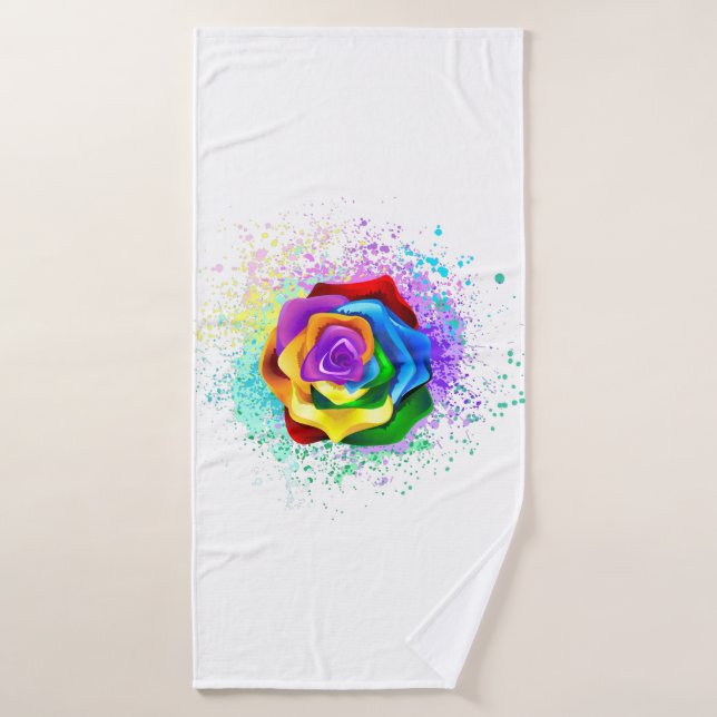 Rose des Regenbogens Badehandtuch (Badehandtuch)