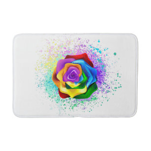 Rose des Regenbogens Badematte