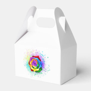 Rose des Regenbogens Geschenkschachtel