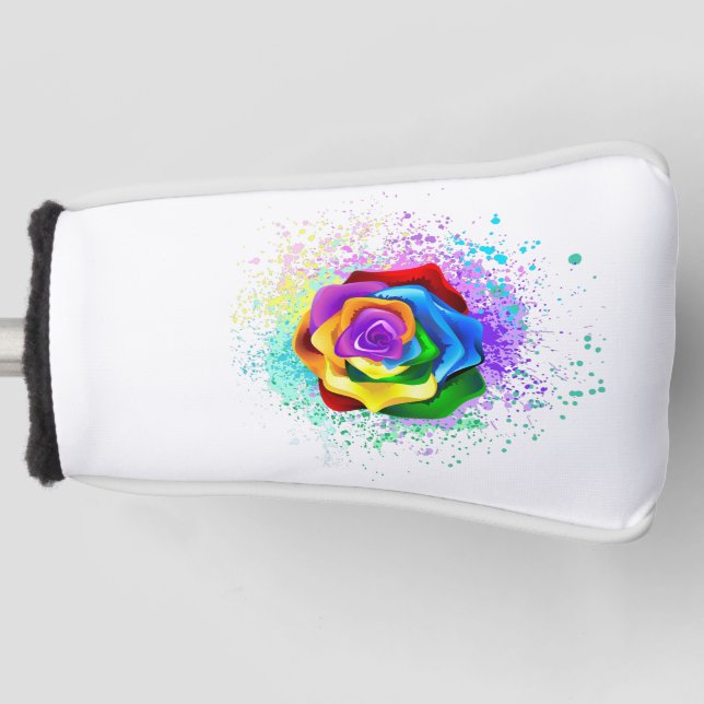 Rose des Regenbogens Golf Headcover (Vorderseite)